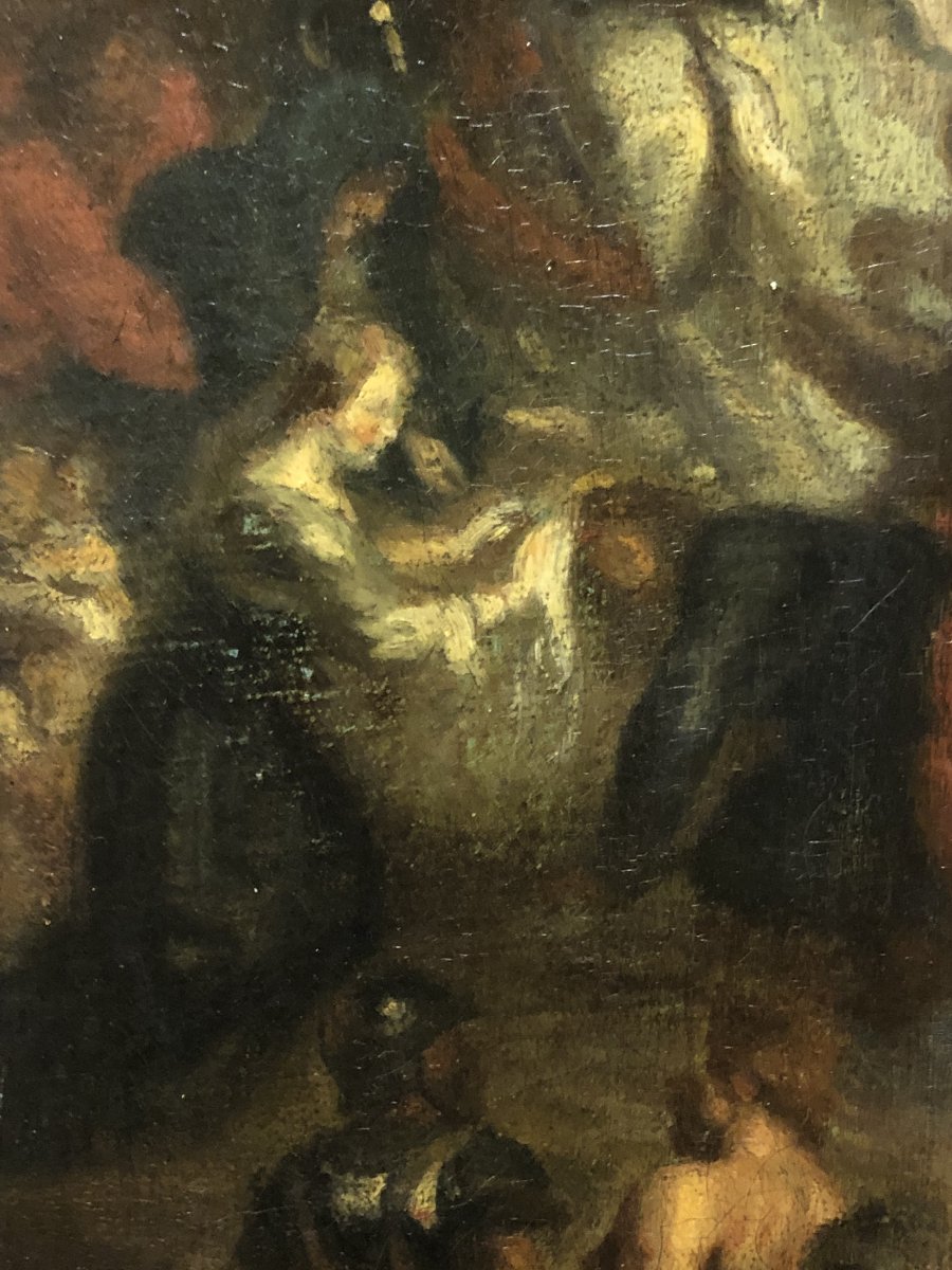 Early Flemish School (17th–18th Centuries) - Sketch On Panel-photo-2