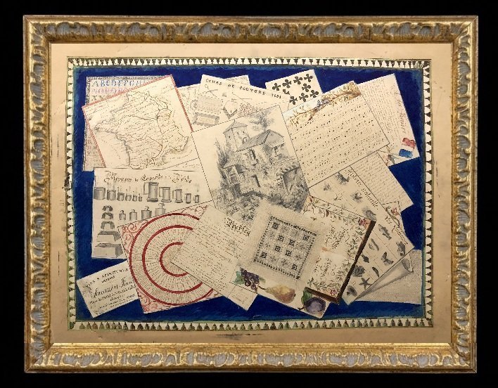 École Française (XIX) - Trompe-l'œil à papiers