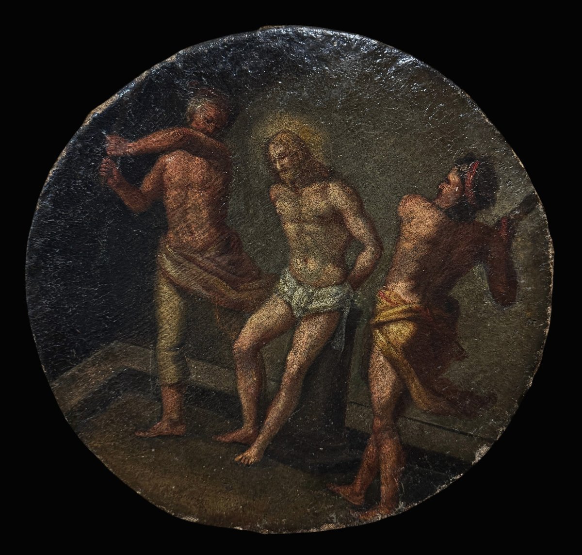 École bolonaise (XVIIe siècle) - Tondo de la Flagellation