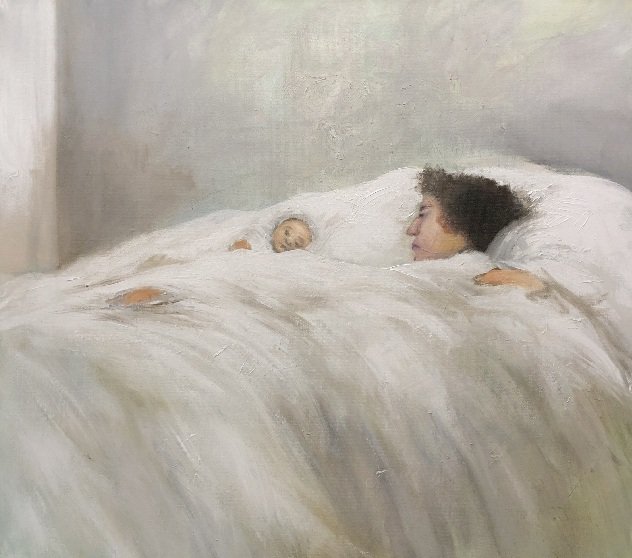 École Espagnole (XX) - Mère et Fille (D'après Sorolla)-photo-2