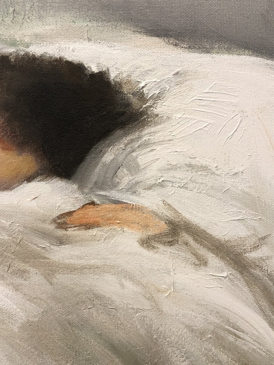 École Espagnole (XX) - Mère et Fille (D'après Sorolla)-photo-2