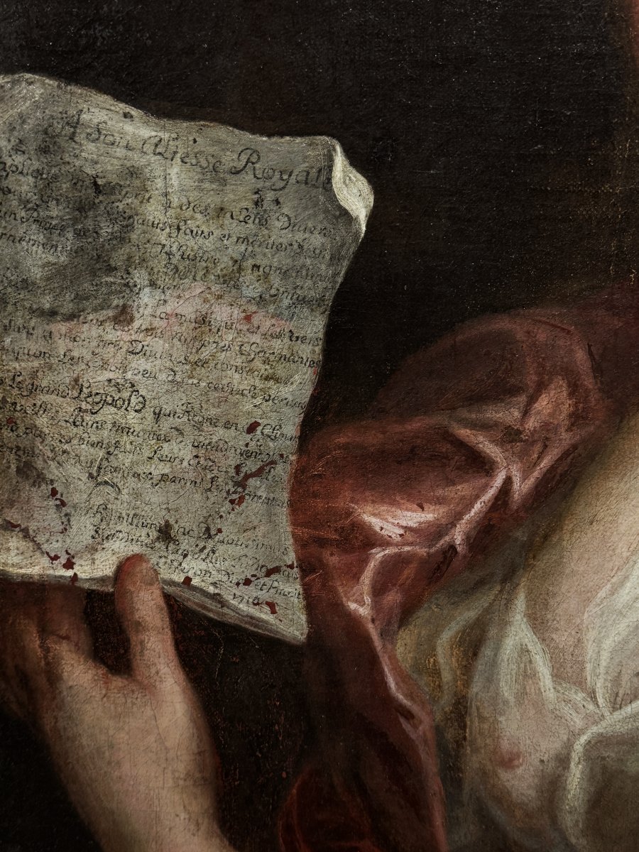 Nicolas Dupuy (1650-1711), att. à - Allégorie des Beaux-Arts, dédiée à Léopold , Duc de Lorrain-photo-1