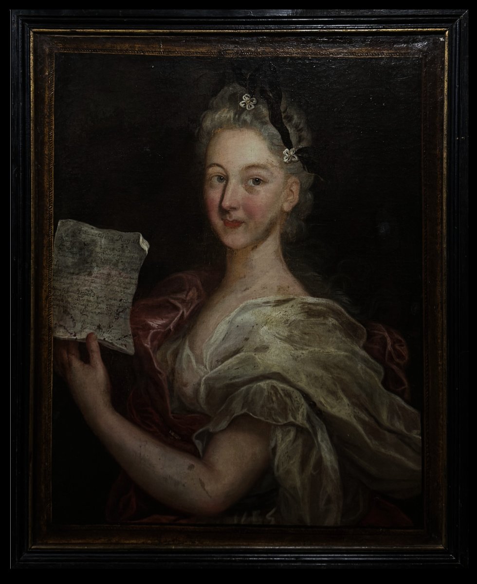 Nicolas Dupuy (1650-1711), att. à - Allégorie des Beaux-Arts, dédiée à Léopold , Duc de Lorrain