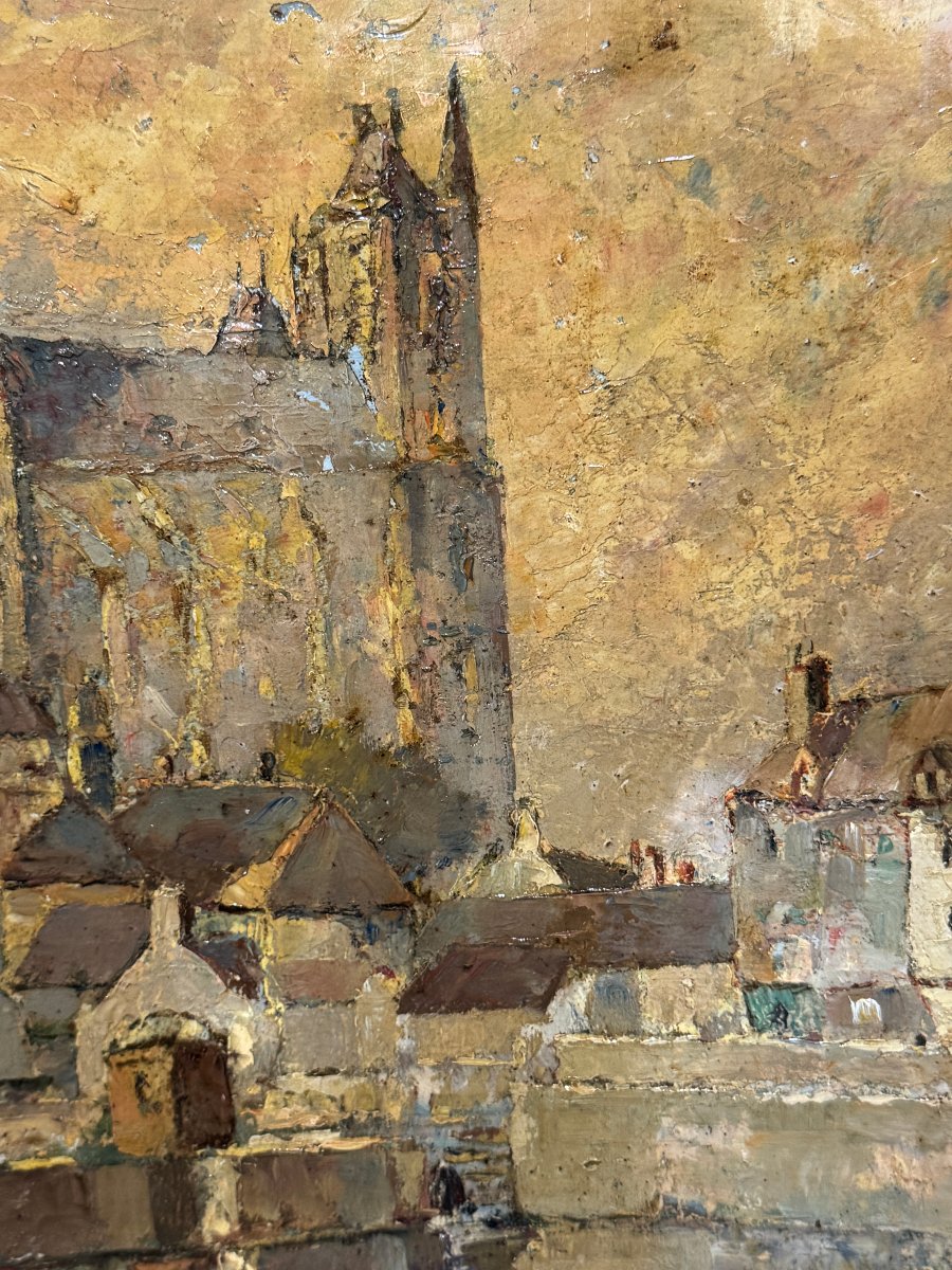 	 French School (c. 1920) - Amiens Cathedral As Seen From The Somme-photo-4