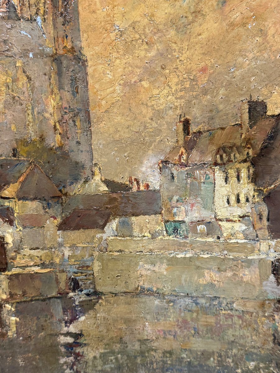 	 French School (c. 1920) - Amiens Cathedral As Seen From The Somme-photo-1