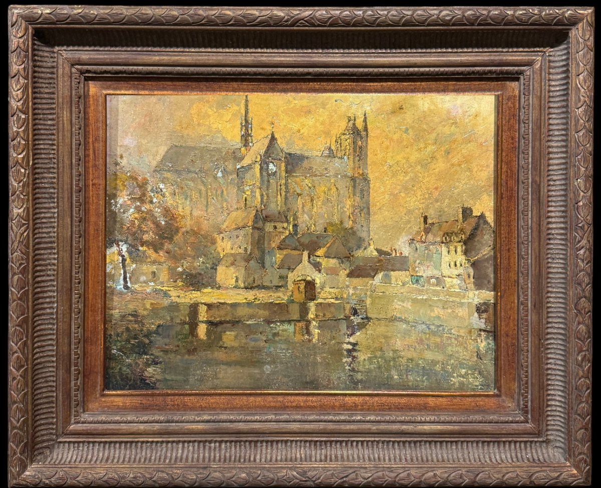 	 French School (c. 1920) - Amiens Cathedral As Seen From The Somme