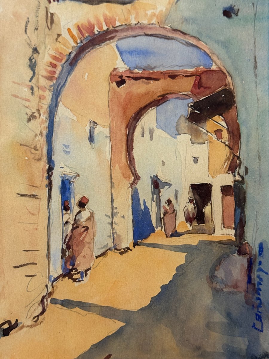 	 Orientalist School (c. 1950) - Triptych Of Tetouan, I-photo-2