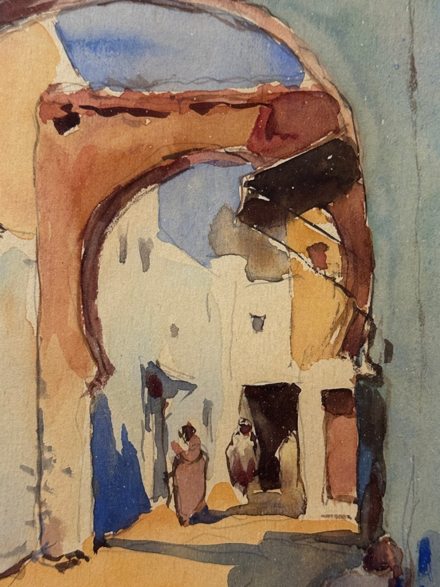 	 Orientalist School (c. 1950) - Triptych Of Tetouan, I-photo-4