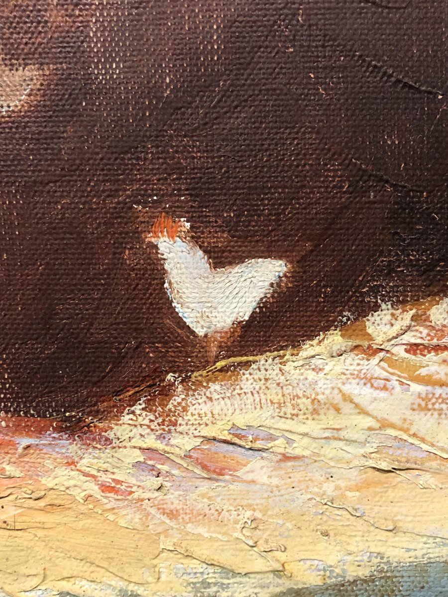 	 Spanish School (c. 1960) - The Philosophizing Chicken-photo-1