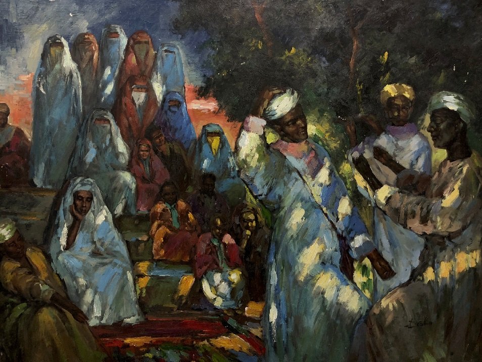 	 José Cruz Herrera (1890-1972); style de - La Réunion des Kabyles-photo-2