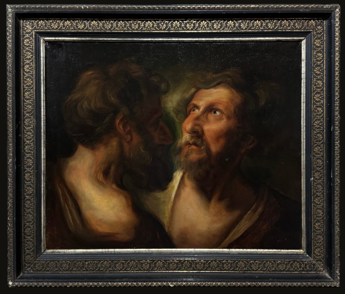 	 École Européene (c. 1900) - Étude pour Deux Têtes d'Apôtres (D'après Antoon Van Dyck)
