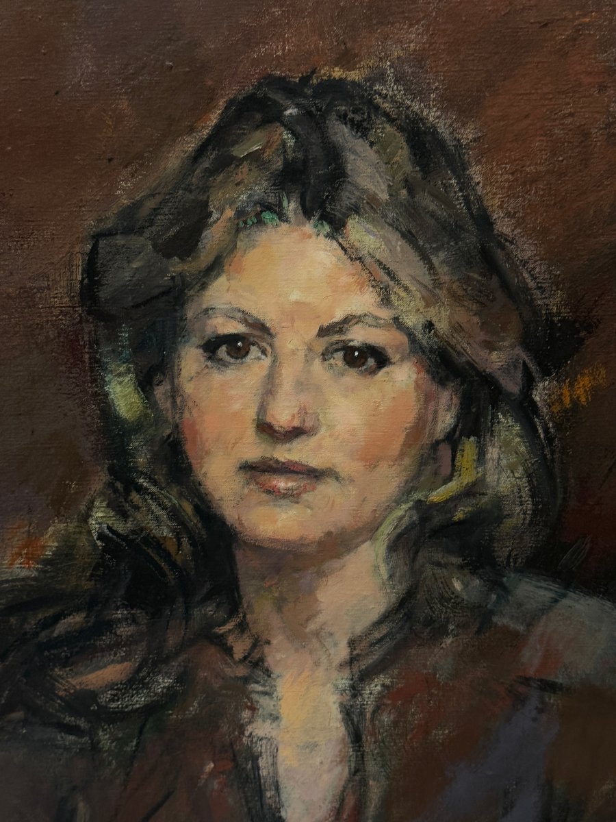 Ricardo Macarrón Jaime  (1926-2004) - Portrait de Mademoiselle-photo-2