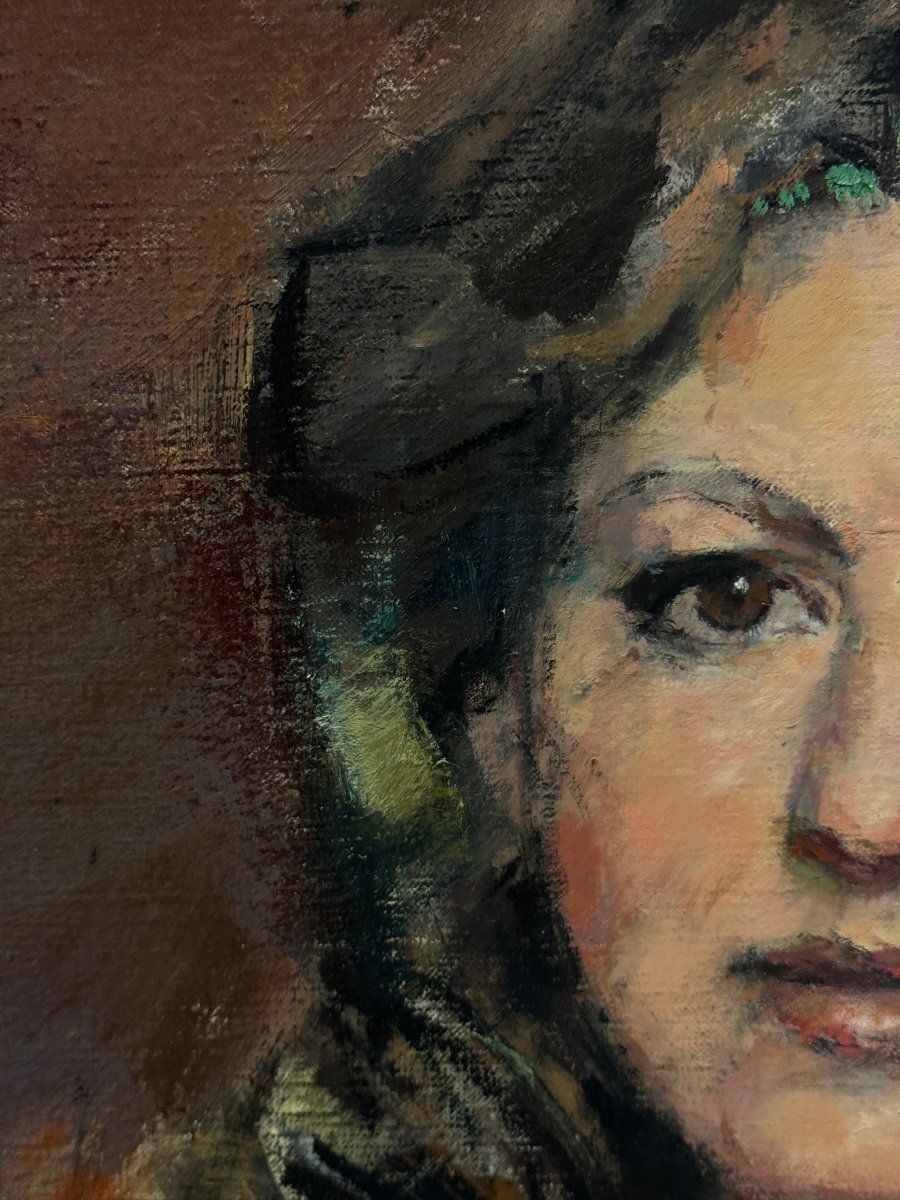 Ricardo Macarrón Jaime  (1926-2004) - Portrait de Mademoiselle-photo-3