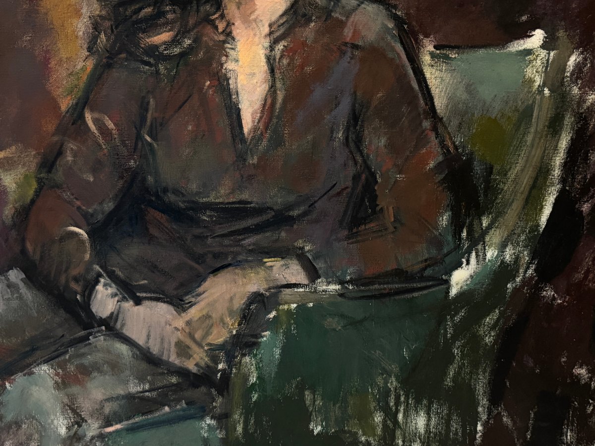 Ricardo Macarrón Jaime  (1926-2004) - Portrait de Mademoiselle-photo-4