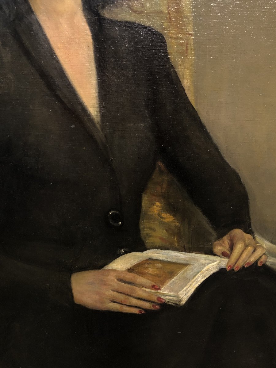 Emmanuel Fougerat (1869-1958) - Portrait de Dame -photo-4