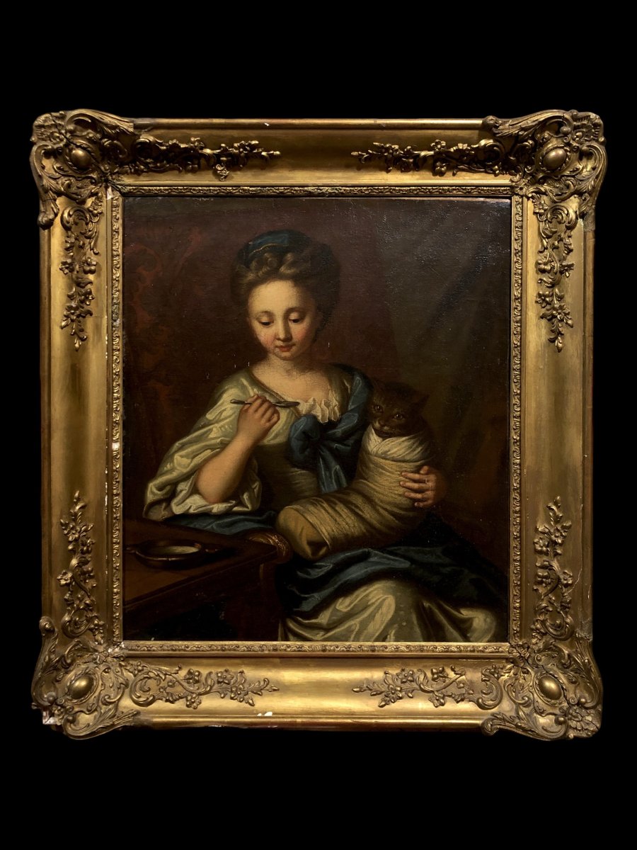 French School (18th Century) - Syrup For The Little Patient