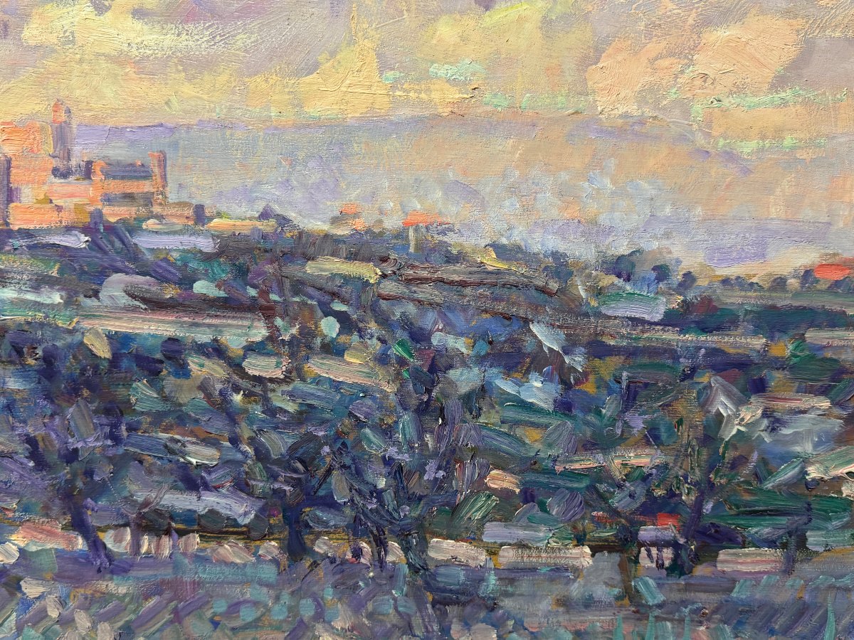 Arthur K. Maderson (1942) - Soleil Couchant à Beynac (Dordogne)-photo-3