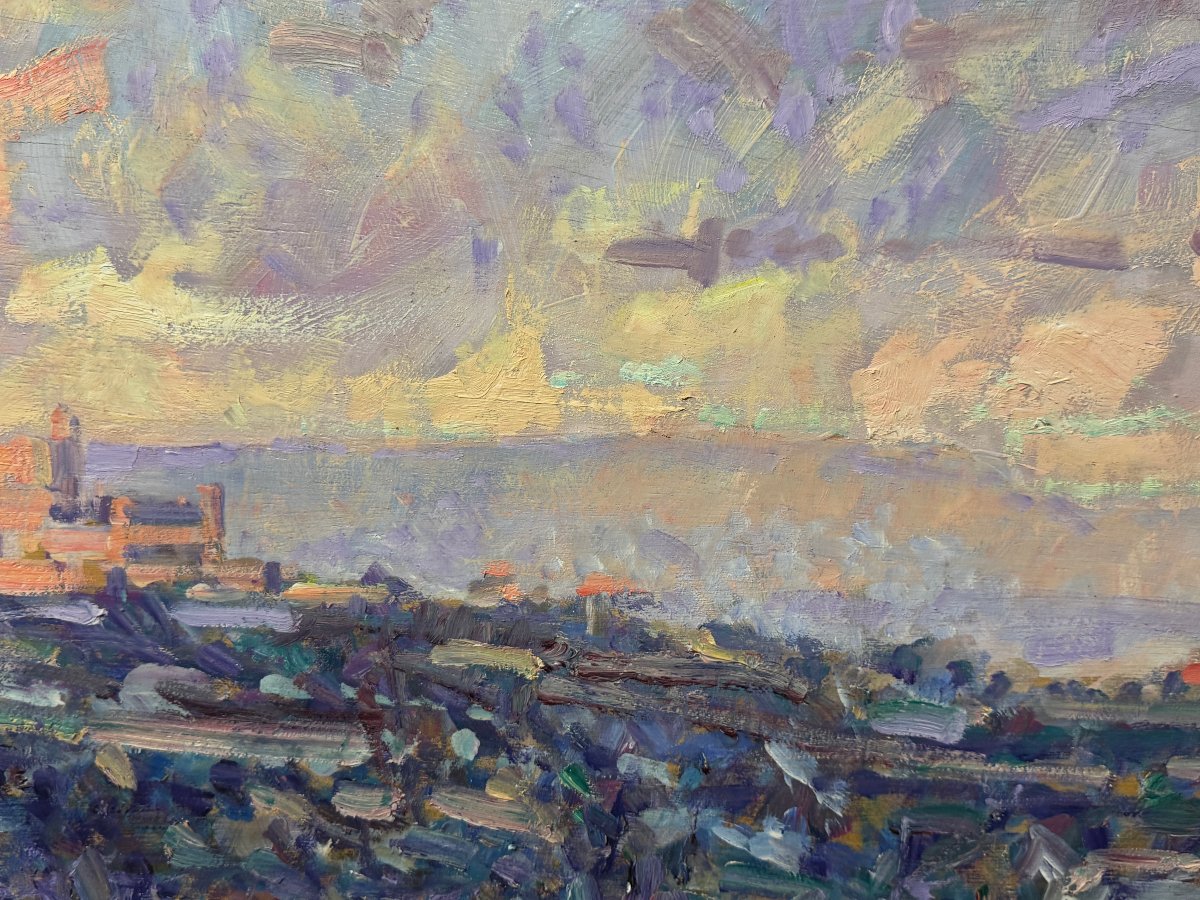 Arthur K. Maderson (1942) - Soleil Couchant à Beynac (Dordogne)-photo-4