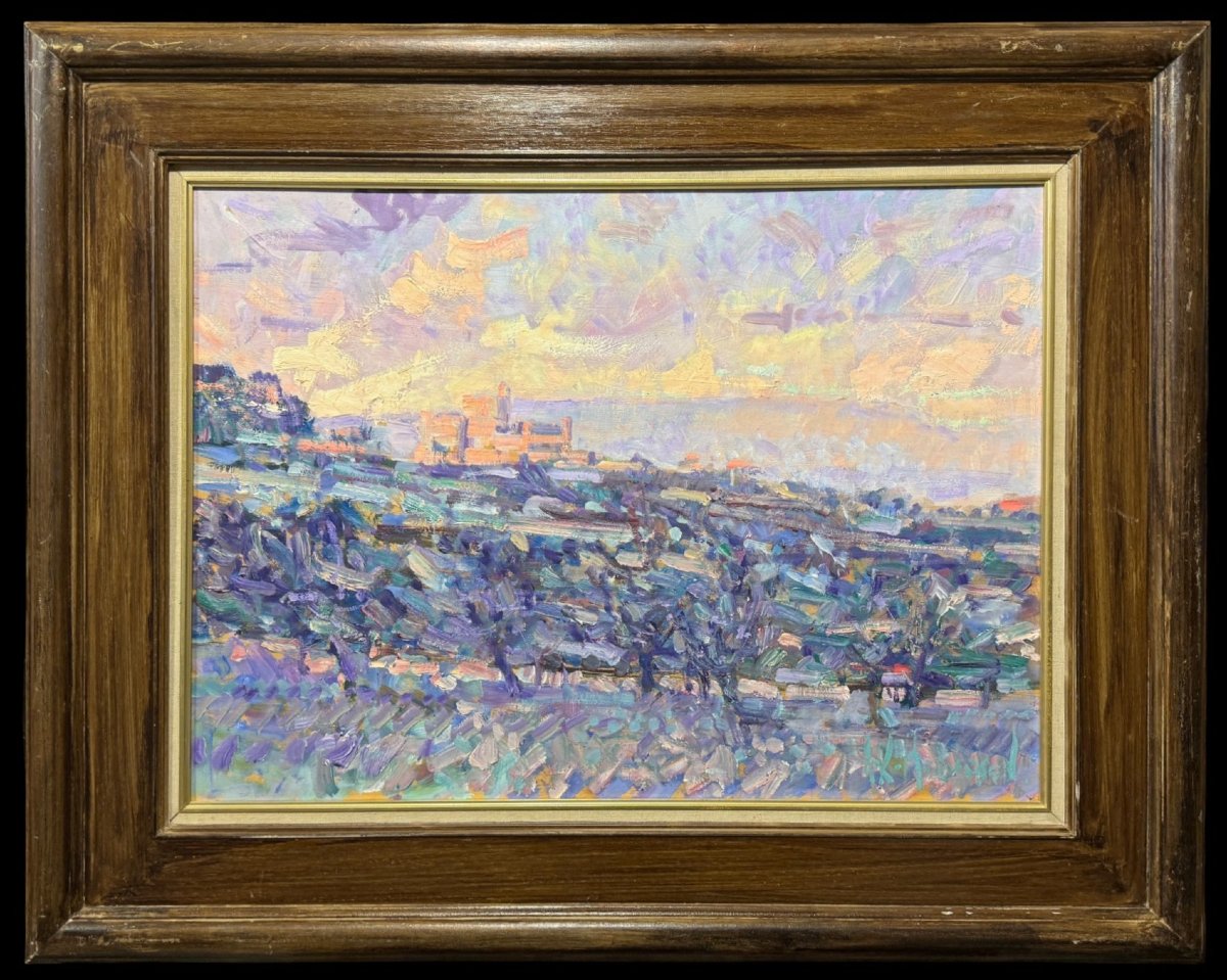Arthur K. Maderson (1942) - Soleil Couchant à Beynac (Dordogne)