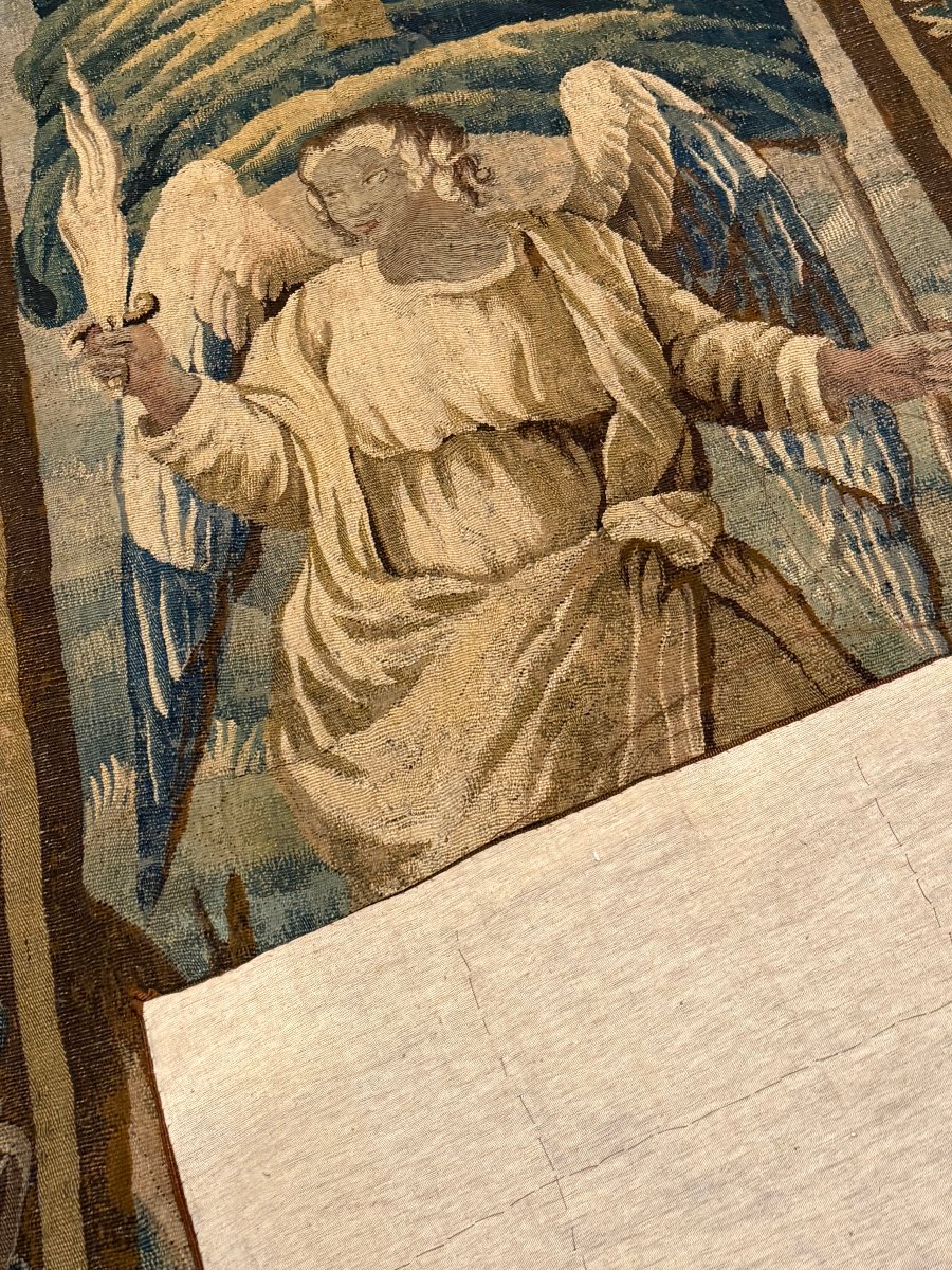 Atelier de Bruxelles (vers 1600) – Tapisserie – 272 cm – 153 cm – « L'Église triomphante »-photo-3