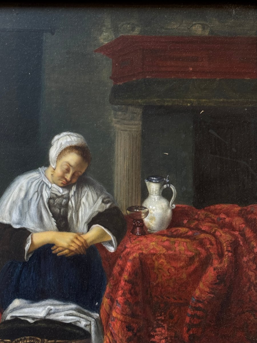 Based On A Work By Gabriel Metsu (1629–1667) That Was Lost During The Holocaust—“sleeping Woman”-photo-4