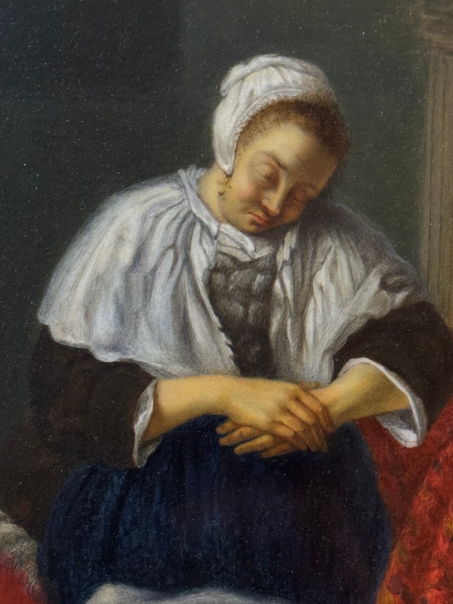 Based On A Work By Gabriel Metsu (1629–1667) That Was Lost During The Holocaust—“sleeping Woman”-photo-2
