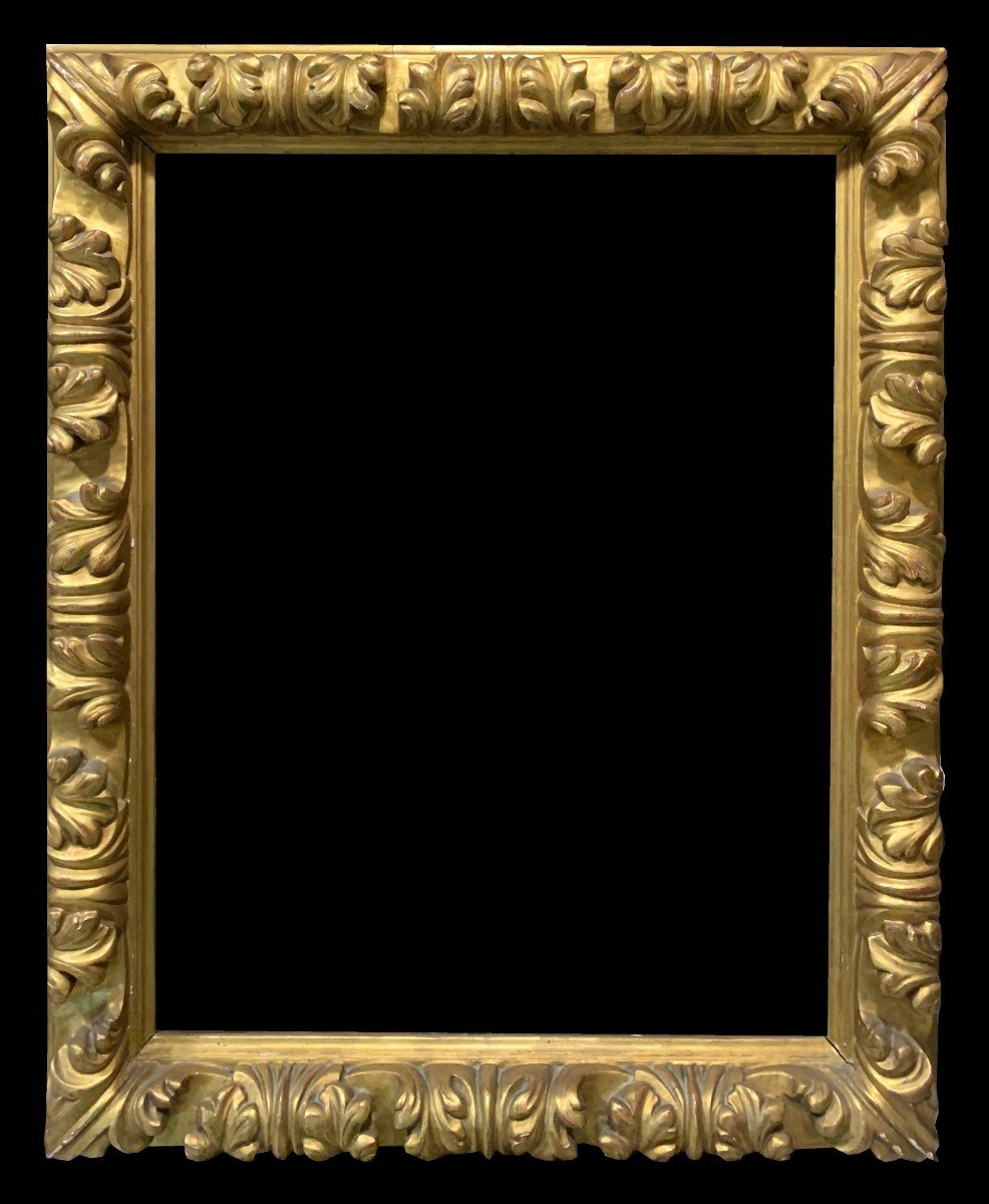 Magnificent Rocaille Frame In Carved And Gilded Wood - Spain, XIXth