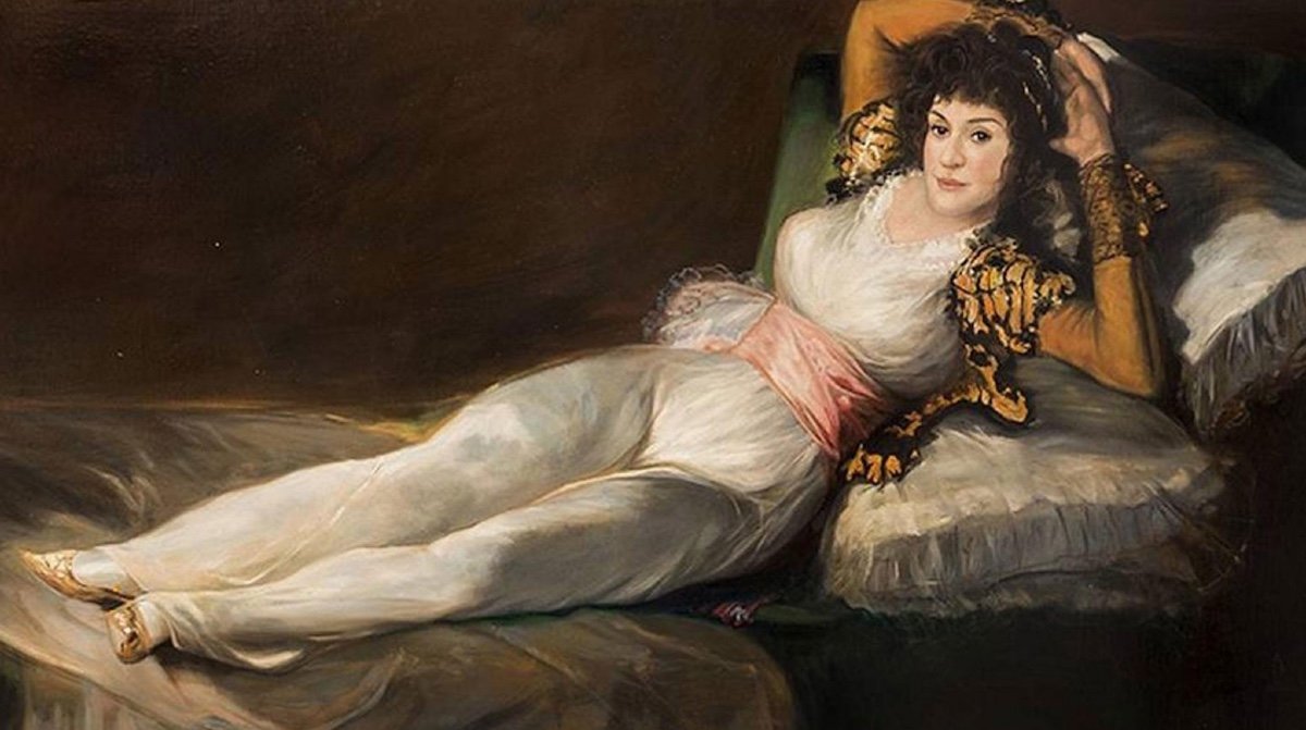Êcole Espagnole (xx) - Monumentale Copie De La Maja Vestida De Goya