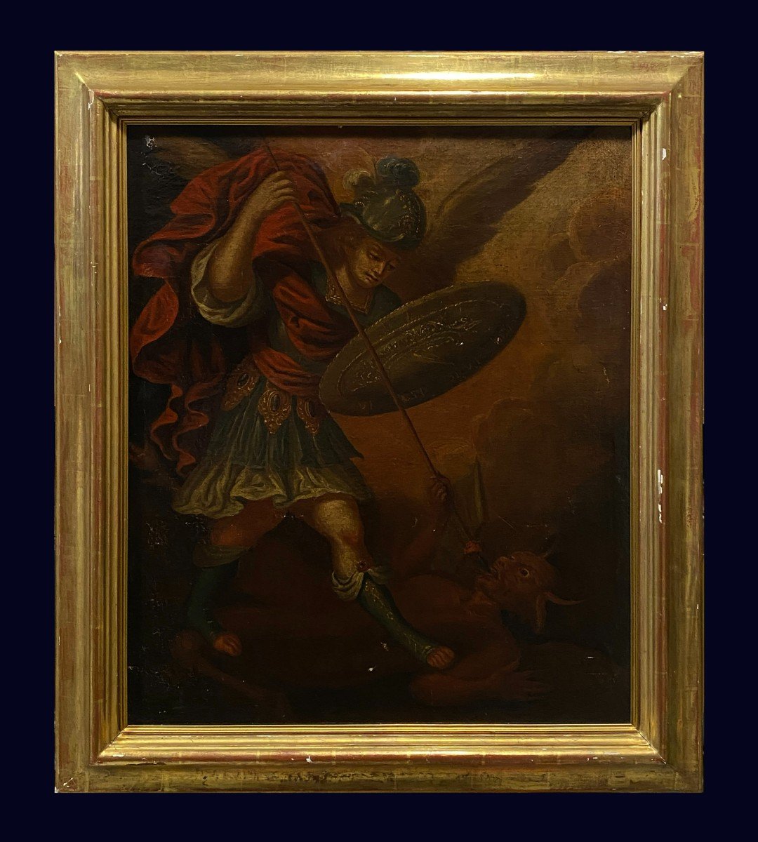 Spanish Or Colonial School (18th Century) - The Archangel Saint Michael, Vanquisher Of The Devil