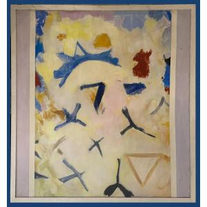 Santiago Gutiérrez (1953) - Magnifique Et énorme Tableau Abstrait Style De Kooning