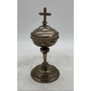 Magnificent 18th Century Spanish Chalice In Silver Vermeil Interior