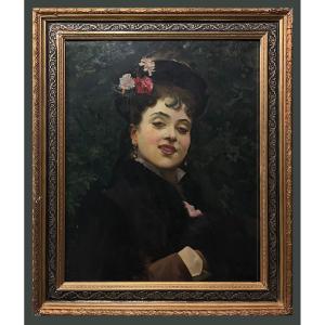 Spanish School (mid 20th Century) - Aline Masson (muse Of The Painter Raimundo De Madrazo)