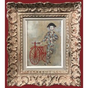 Paul Lucien Dessau (1909-1999) - Petit Harlequin Avec Tricycle