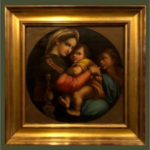 European School (xix) - The Madonna Della Seggiola (after Raphael)