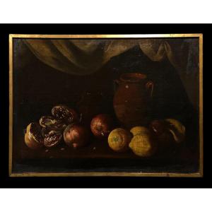 Spanish School (18th-19th Centuries) - Still Life With Summer Fruits