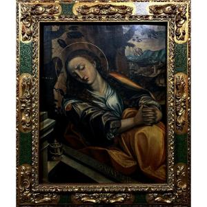 Maître maniériste siennois (vers 1550) - Sainte Marie-Madeleine au tombeau