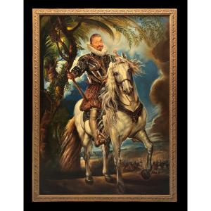 	 École Européene (XX) - Francisco de Sandoval y Rojas, Duque de Lerma (D'après P. P. Rubens) -