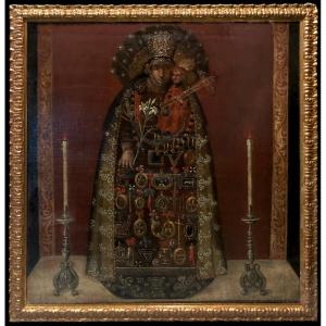École Mexicaine (c. 1700) - Virgen de los Desamparados / Notre-Dame des Abandonnés
