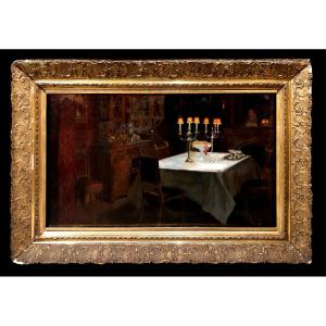 Luis Graner Y Arrufi (1863-1929) - Candlelit Dinner