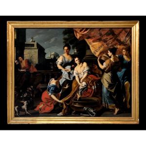  José Marcelo Contreras y Muñoz (1827-1889) - Bethsabée au Bain (D'après Francesco Solimena)