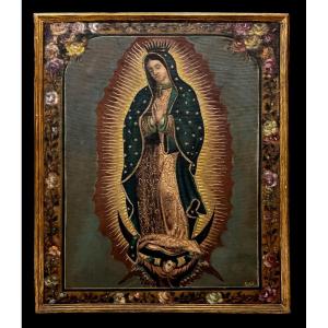 École Mexicaine (XIXème) - Notre Dame de Guadalupe