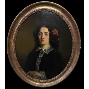 Jean François Portaels (1818-1895) - Portrait de Grande Dame