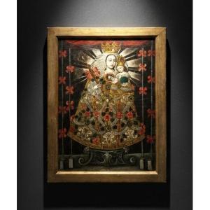 École de Colombie (XVIIème) - Notre Dame de Chiquinquirá