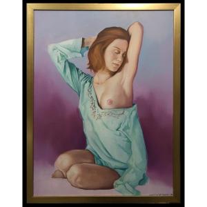 École Espagnole Contemporaine - Nu Paresseux