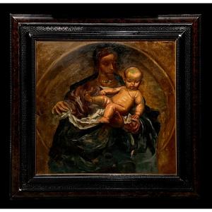 	 Spanish School (c. 1800) - Madonna In Cathedra