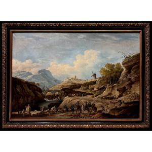 	École Européenne (1950s) - La Construction d'un Grand Chemin (D'après Claude-Joseph Vernet)