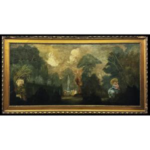 École Française (c. 1880) - Le Jeu de l'Amour Secret