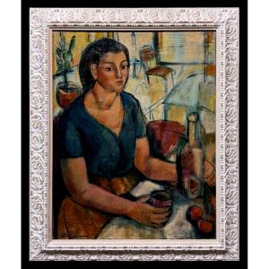 	 Giacomo Steibe (1922-?) - Un Verre de Vin
