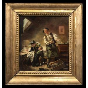 	 École Réaliste Française (c. 1850) - L'Enfant Malade