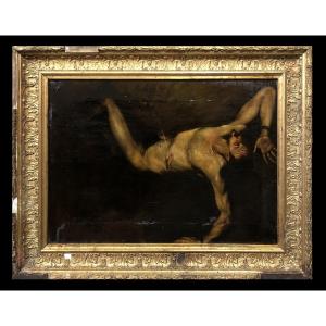 École Espagnole (XIX) - Prométhée (D'après Joseph de Ribera)